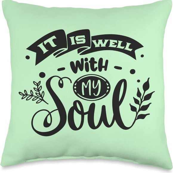 It Is Well with My Soul Throw Pillow, 16 in x 16 in - Picture 1 of 1